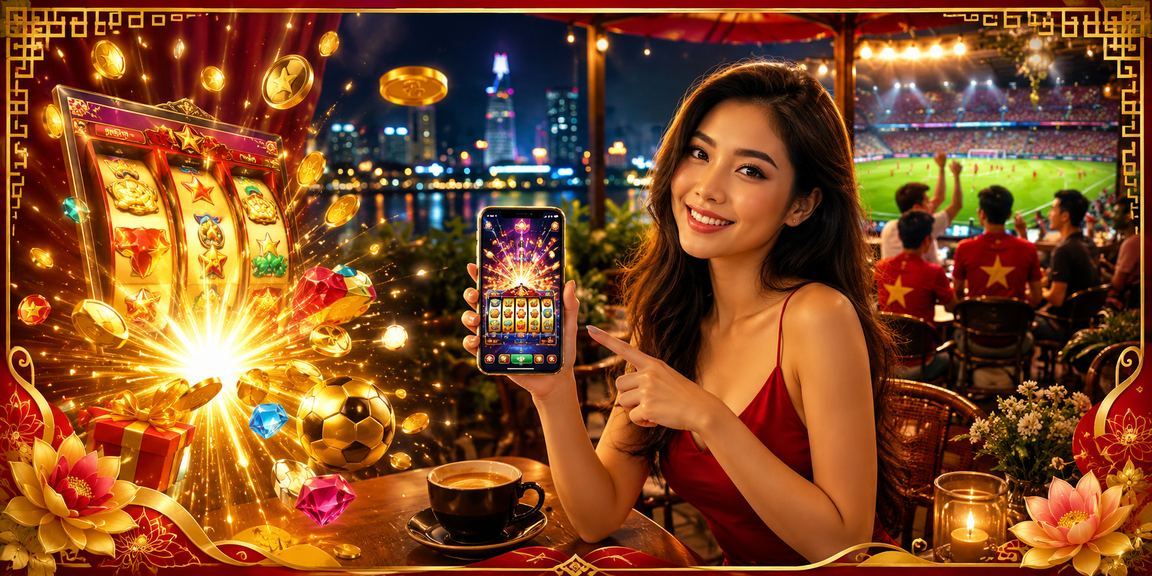 Người chơi slot game tại quán cà phê Hà Nội buổi tối